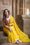 MG 292 Plain Linen Digital Printed Sarees Wholesale Price In Surat